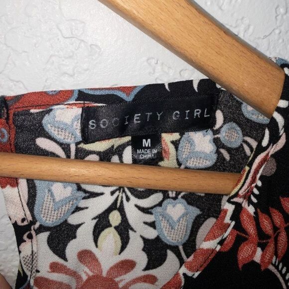 Society Girl Paisley Printed Shift Swing Dress Size Medium - Picture 3 of 6